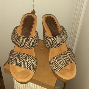 Sbicca Vintage Collection cork platform wedges